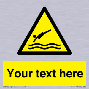 Custom Warning diving area